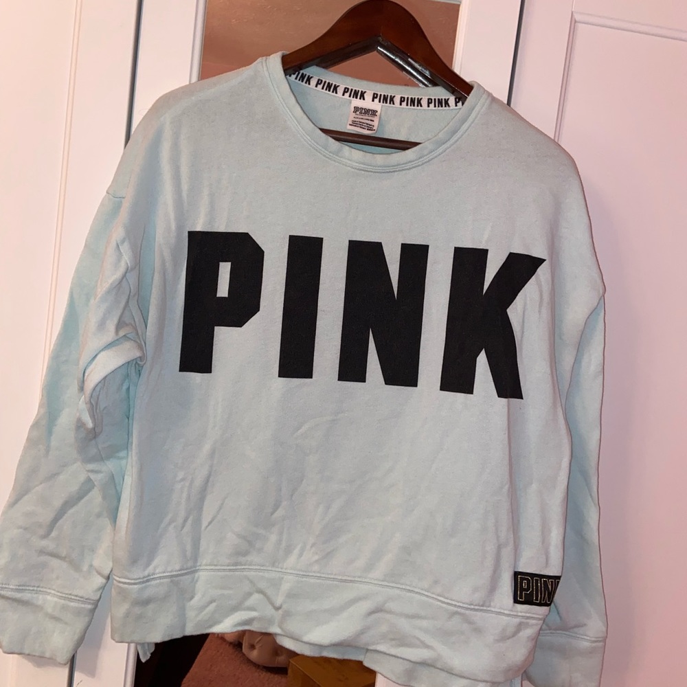 PINK mint green sweatshirt